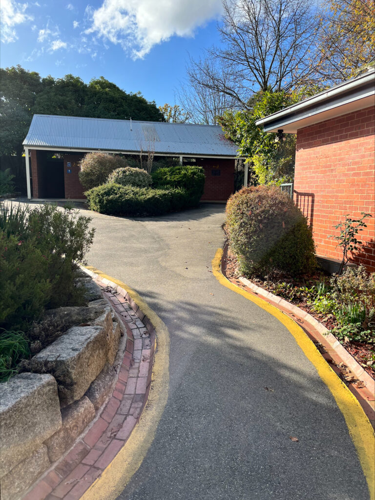 Ramp to accessible toilets on Yackandandah High Street.