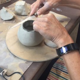 Helen Lemke clay building lesson